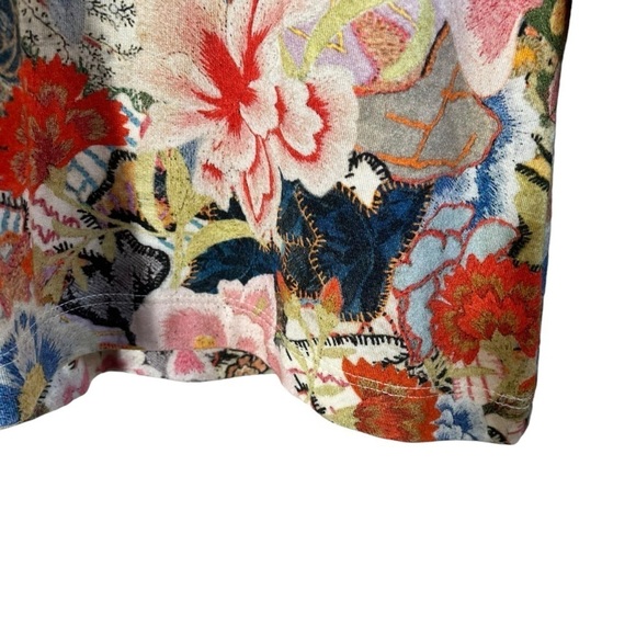 ALEXANDER MCQUEEN Slash Sleeve Kaleidoscope Floral Print Top - Picture 7 of 15